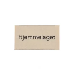 Merkelapp med tekst 25x45mm – Hjemmelaget