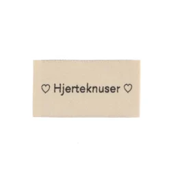 Merkelapp med tekst 25x45mm – Hjerteknuser