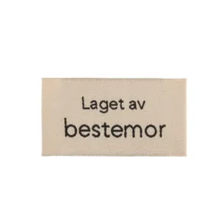 Merkelapp med tekst 25x45mm – Laget av bestemor