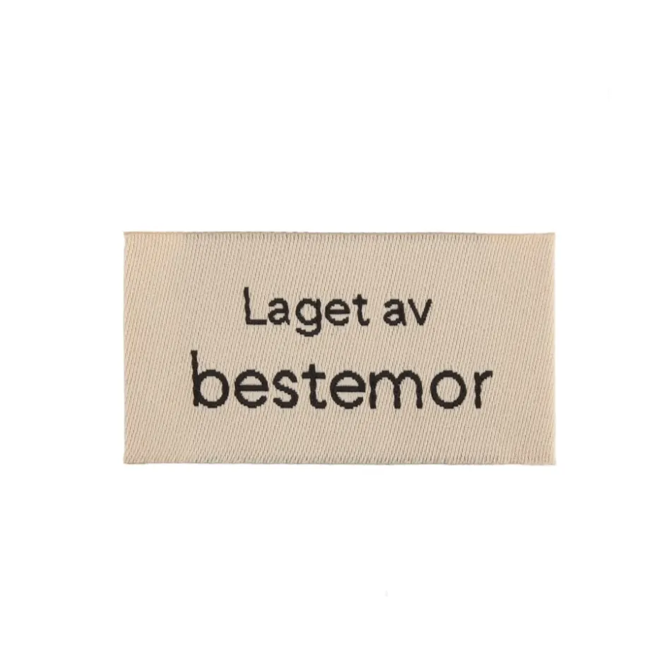 Merkelapp med tekst 25x45mm – Laget av bestemor