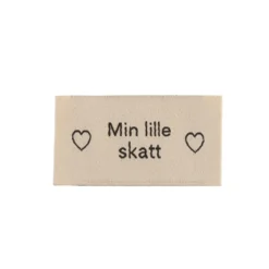 Merkelapp med tekst 25x45mm – Min lille skatt