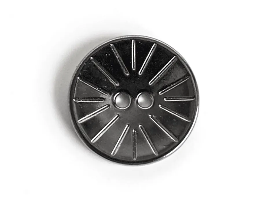 Metallknapp – 15mm – Antrasitt