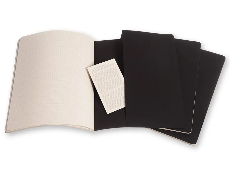 Moleskine Cahier Journal 3pk XXL – Ruter Black