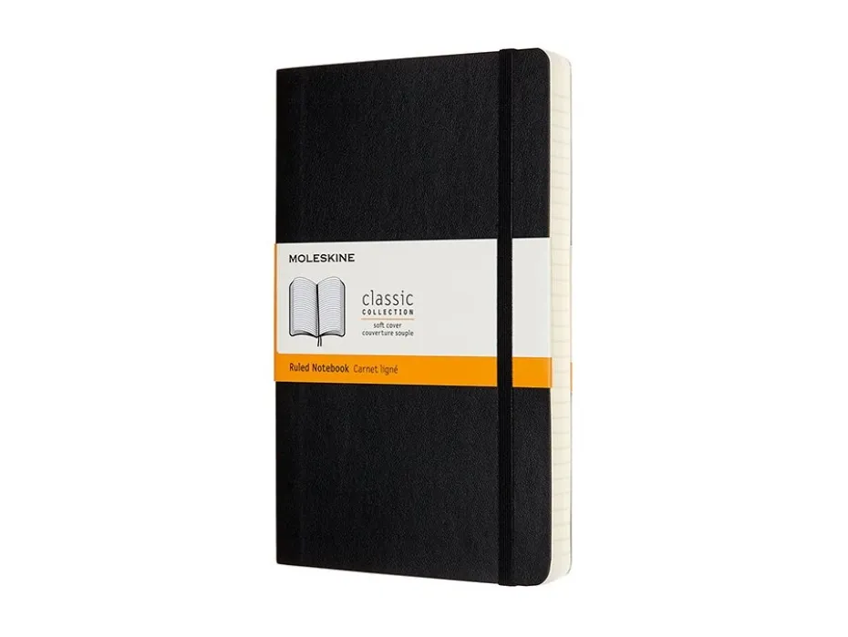 Moleskine Classic Notebook Expanded Soft L – Linjert Black