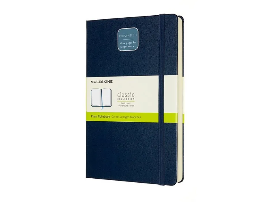 Moleskine Classic Notebook Expanded Hard L – Blank S. Blue
