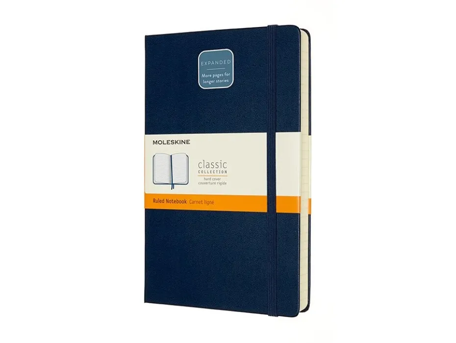 Moleskine Classic Notebook Expanded Hard L – Linjert S. Blue