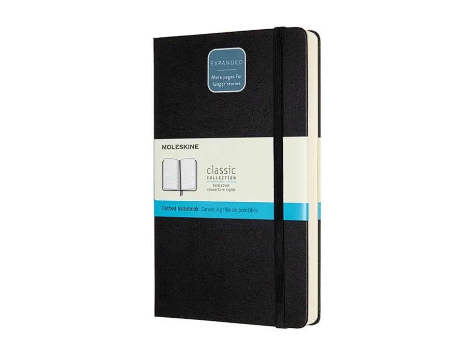 Moleskine Classic Notebook Expanded Hard L – Prikker Black