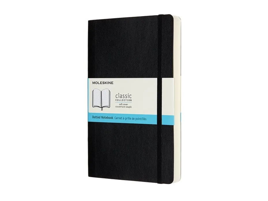 Moleskine Classic Notebook Expanded Soft L – Prikker Black