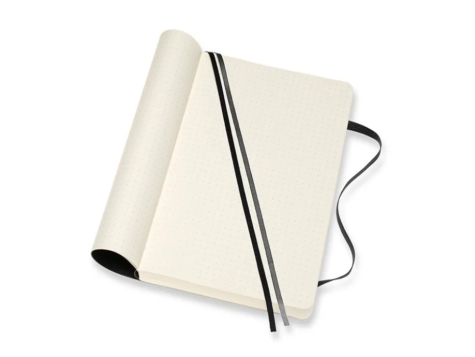 Moleskine Classic Notebook Expanded Soft L – Prikker Black