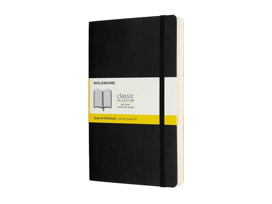 Moleskine Classic Notebook Expanded Soft L – Ruter Black
