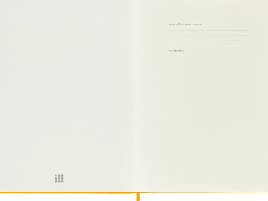 Moleskine Classic Notebook Hard XL – Linjert Orange Ylw