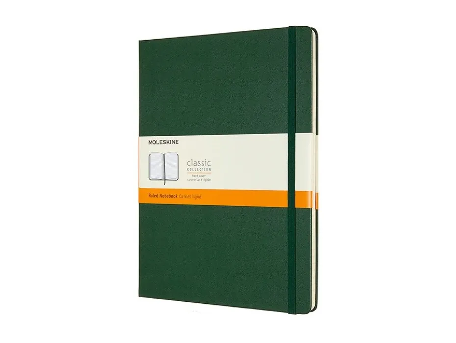 Moleskine Classic Notebook Hard XL – Linjert Myrtle Green