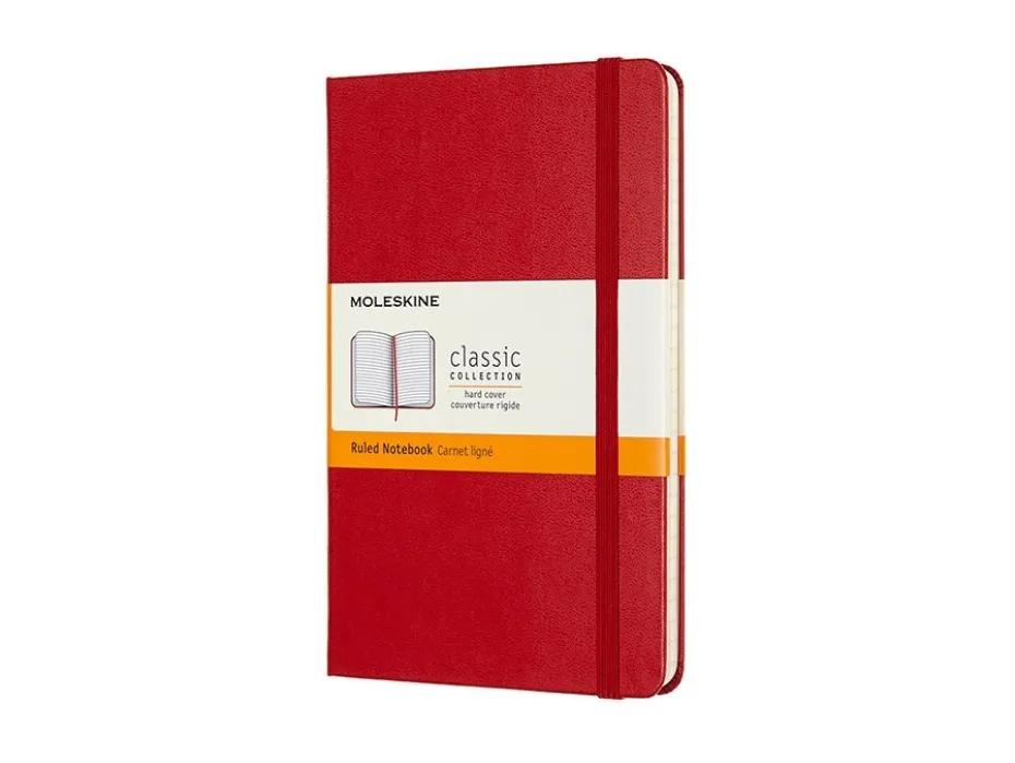Moleskine Classic Notebook Hard M – Linjert Scarlet Red
