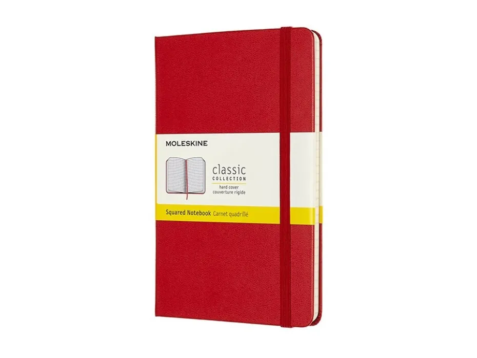 Moleskine Classic Notebook Hard M – Ruter Scarlet Red