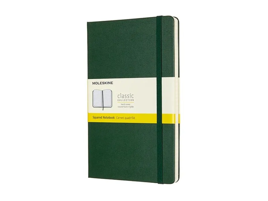 Moleskine Classic Notebook Hard L – Ruter Myrtle Green