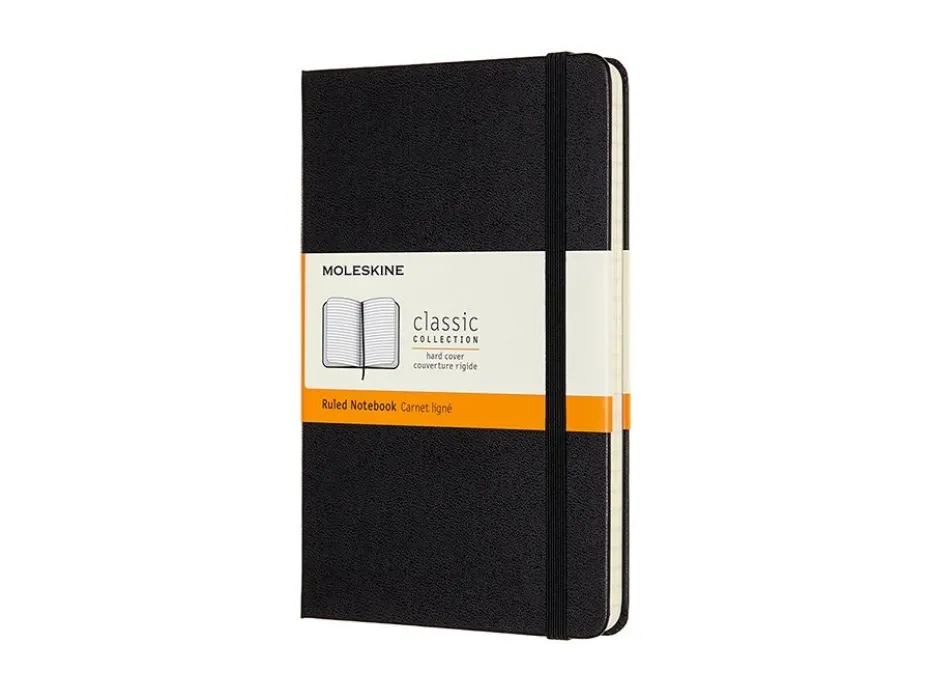 Moleskine Classic Notebook Hard M – Linjert Black