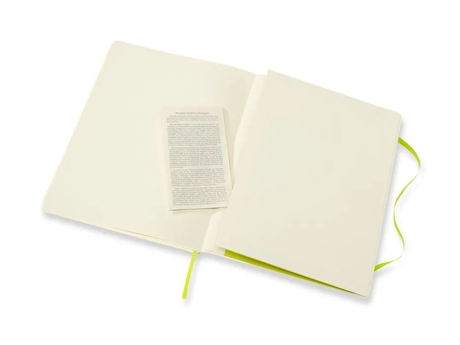 Moleskine Classic Notebook Soft XL – Linjert Lemon Green