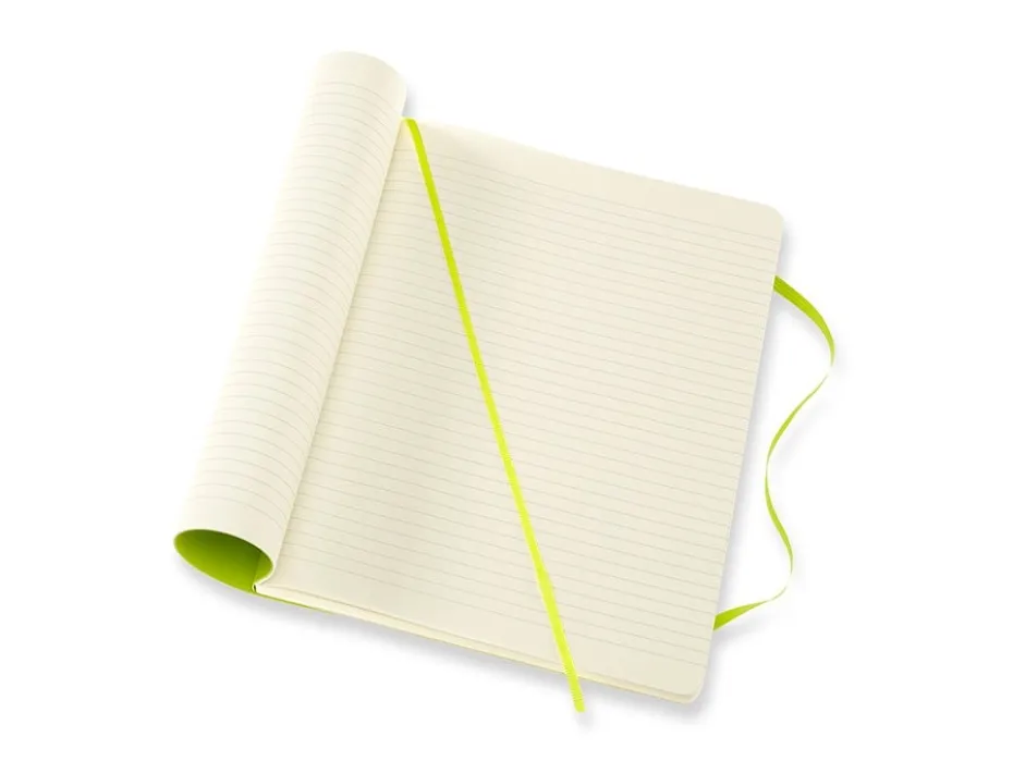 Moleskine Classic Notebook Soft XL – Linjert Lemon Green