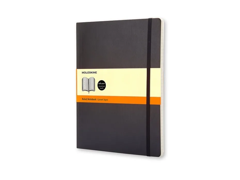 Moleskine Classic Notebook Soft XL – Linjert Black