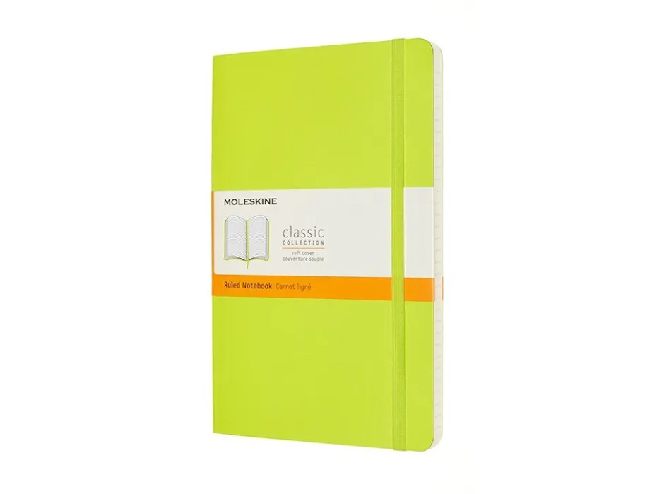 Moleskine Classic Notebook Soft L – Linjert Lemon Green