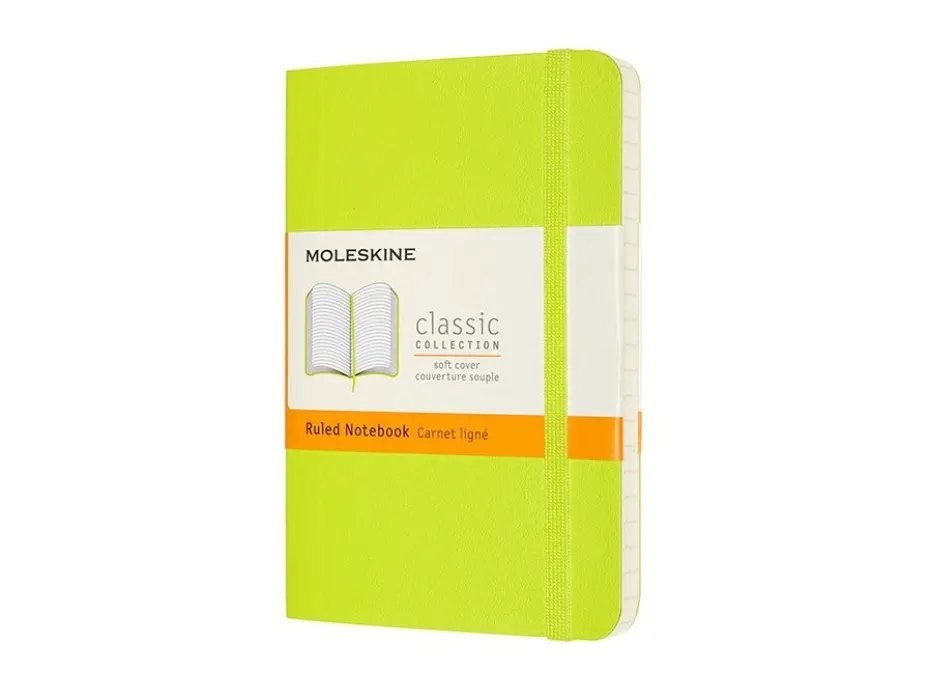 Moleskine Classic Notebook Soft P – Linjert Lemon Green