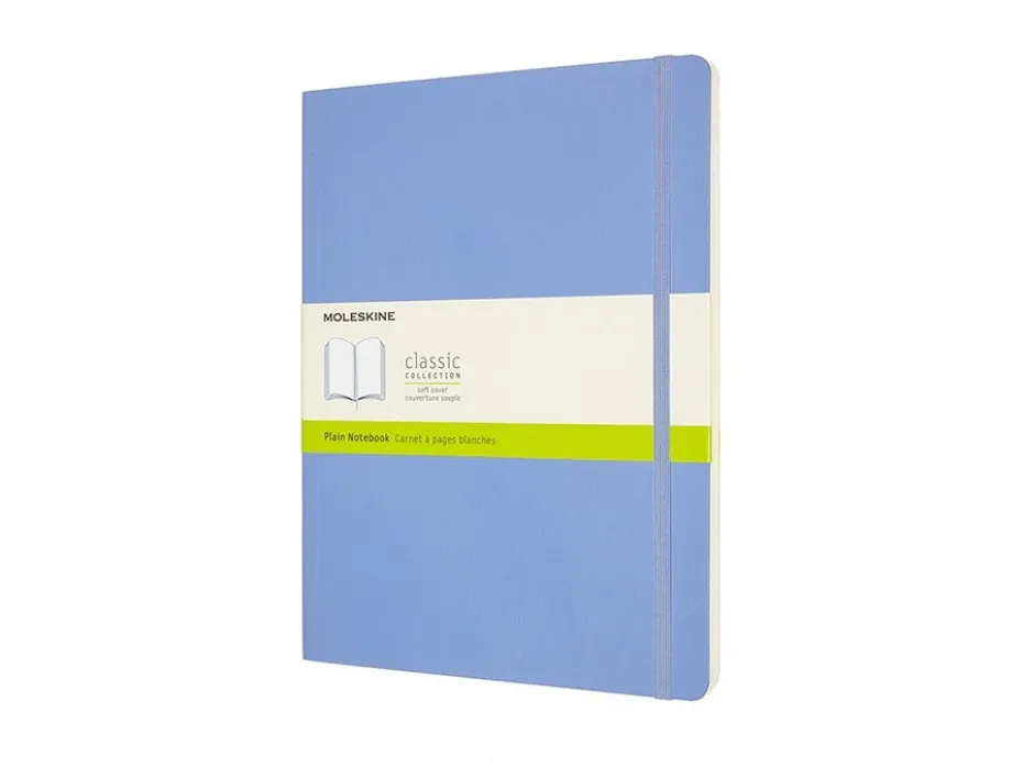 Moleskine Classic Notebook Soft XL – Blank Hydrangea Blue