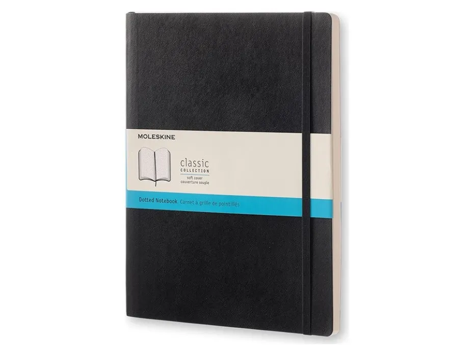 Moleskine Classic Notebook Soft XL – Prikker Black