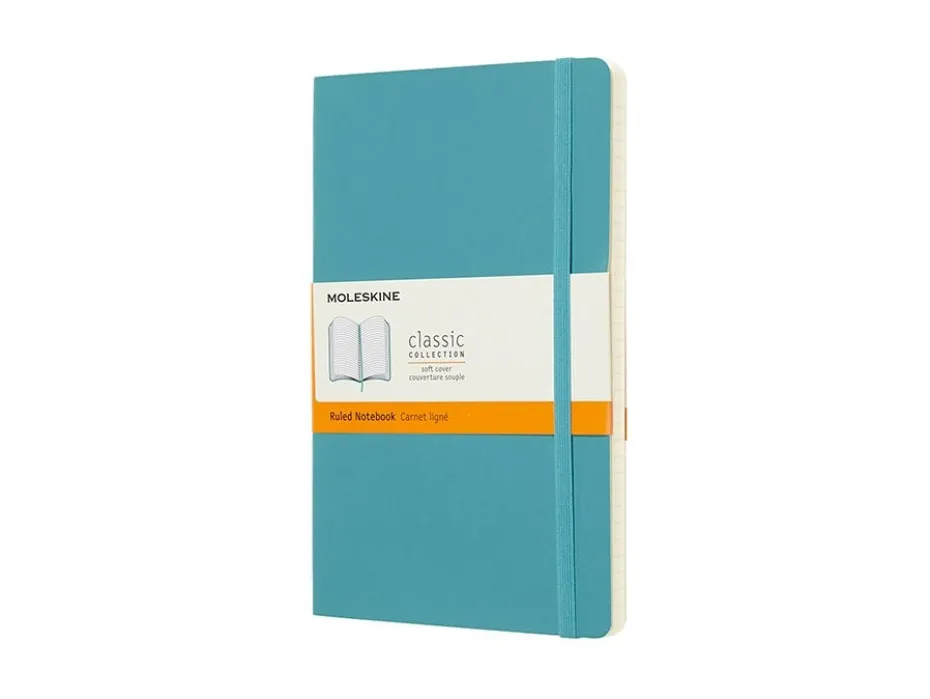 Moleskine Classic Notebook Soft L – Linjert Reef Blue