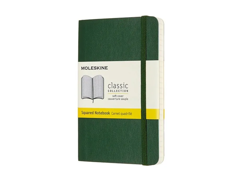 Moleskine Classic Notebook Soft P – Ruter Myrtle Green