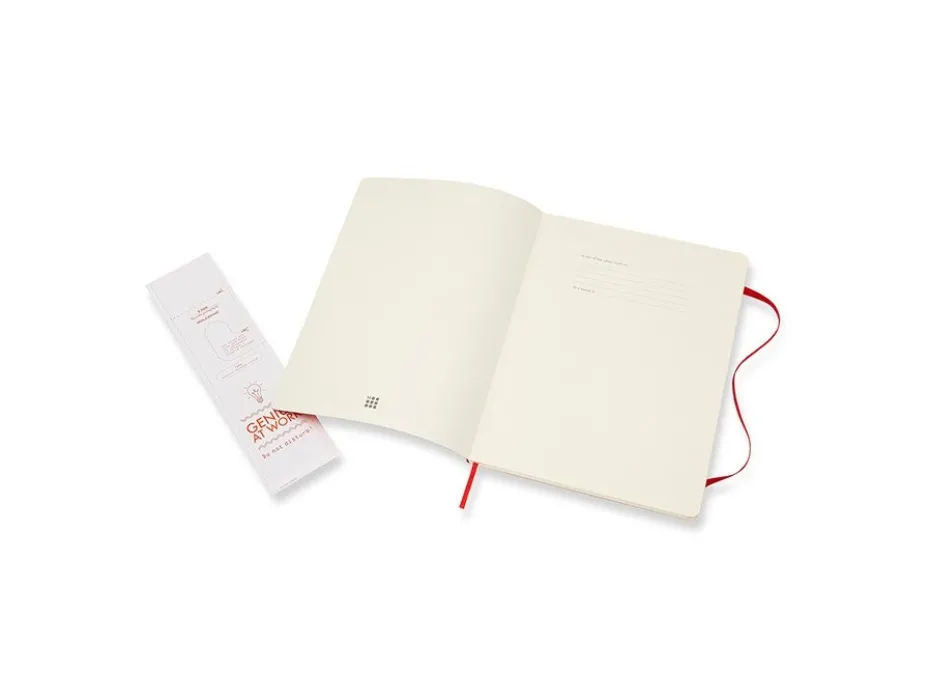 Moleskine Classic Notebook Soft XL – Ruter Scarlet Red