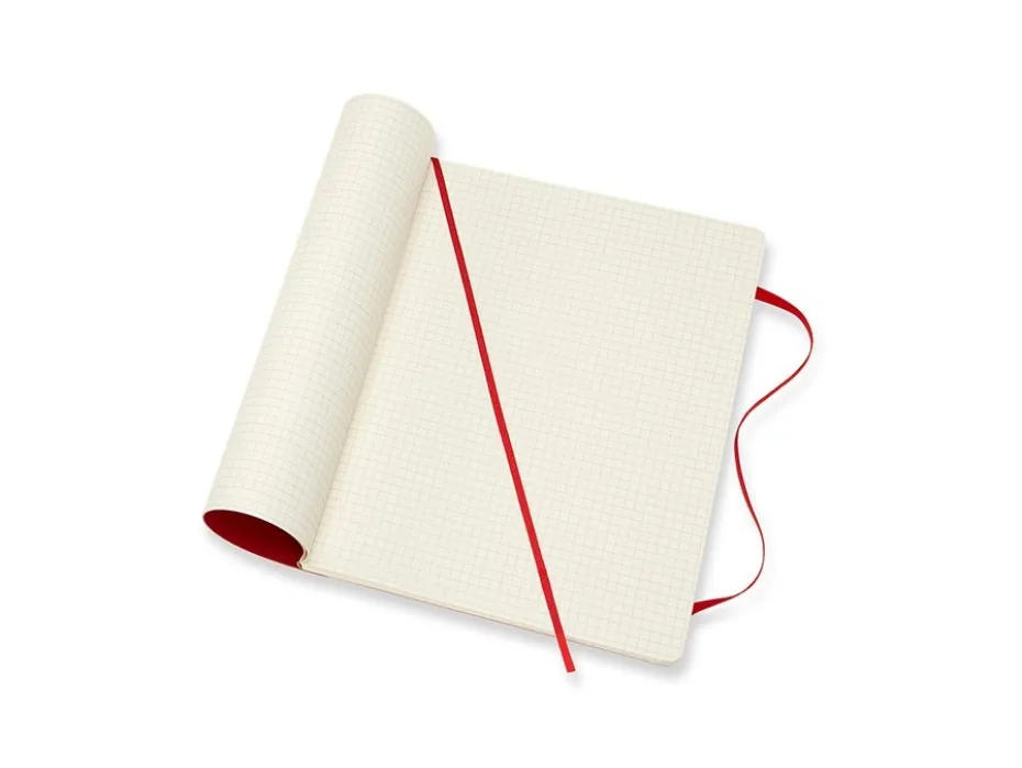 Moleskine Classic Notebook Soft XL – Ruter Scarlet Red