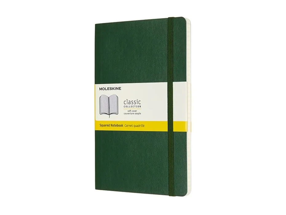 Moleskine Classic Notebook Soft L – Ruter Myrtle Green