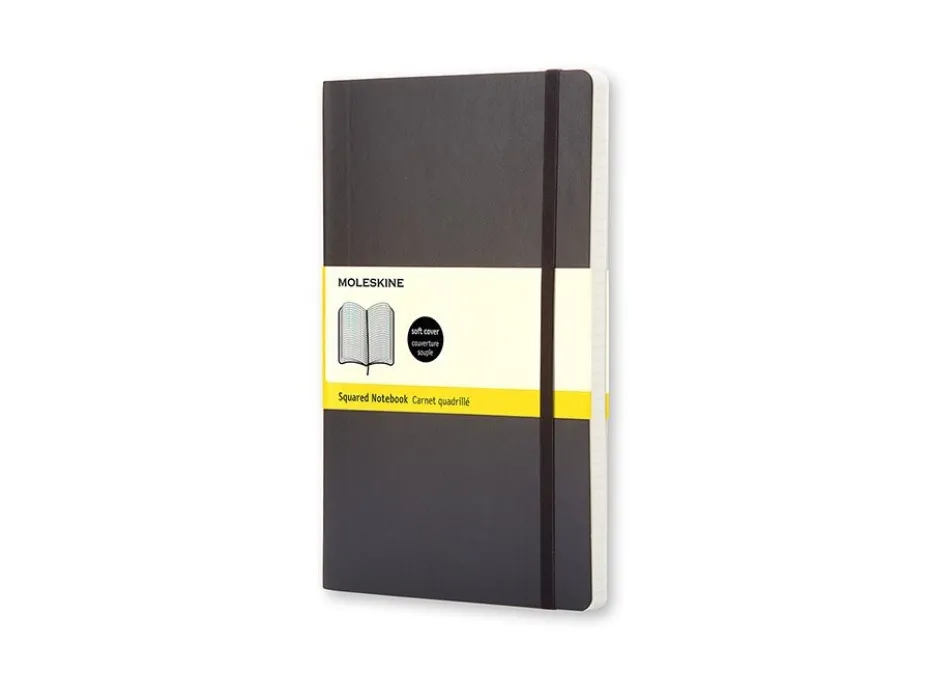 Moleskine Classic Notebook Soft L – Ruter Black