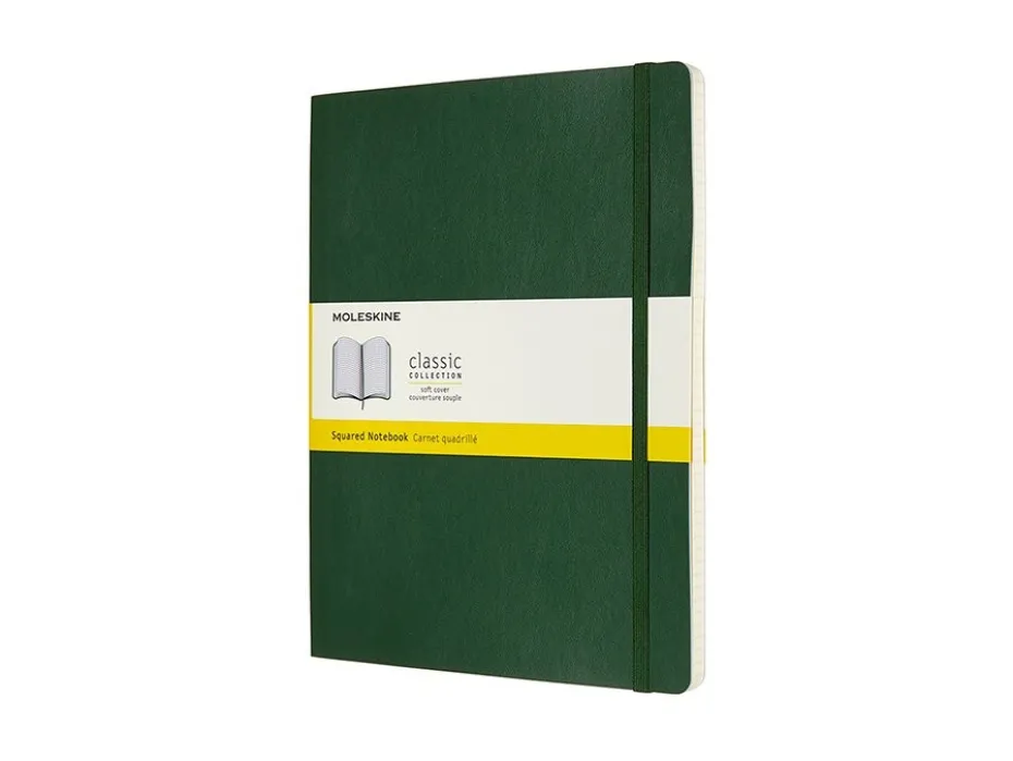 Moleskine Classic Notebook Soft XL – Ruter Myrtle Green