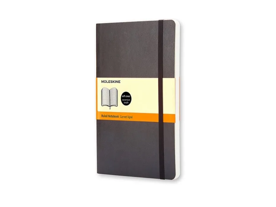 Moleskine Classic Notebook Soft L – Linjert Black