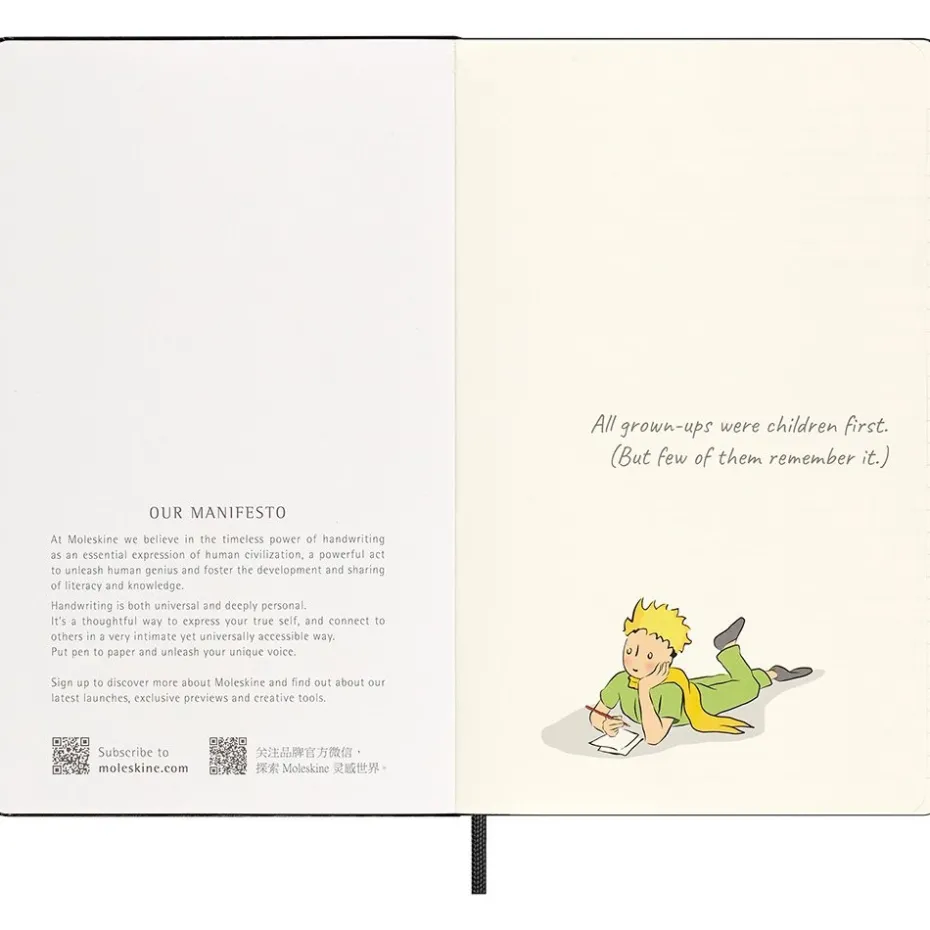 Moleskine Notatbok LE Petit Prince Hard Linjert L Black