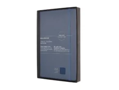 Moleskine Notebook Leather Hard L – Linjert Blue