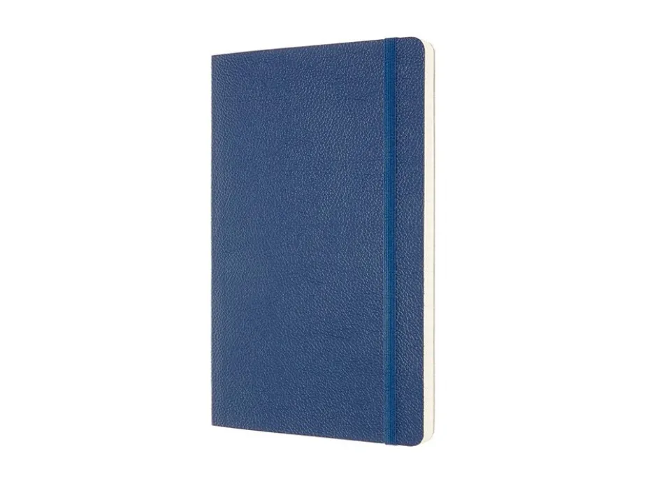 Moleskine Notebook Leather Soft L – Linjert Blue