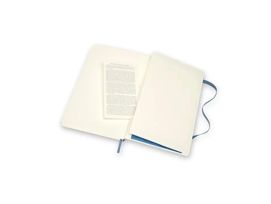 Moleskine Notebook Leather Soft L – Linjert Blue