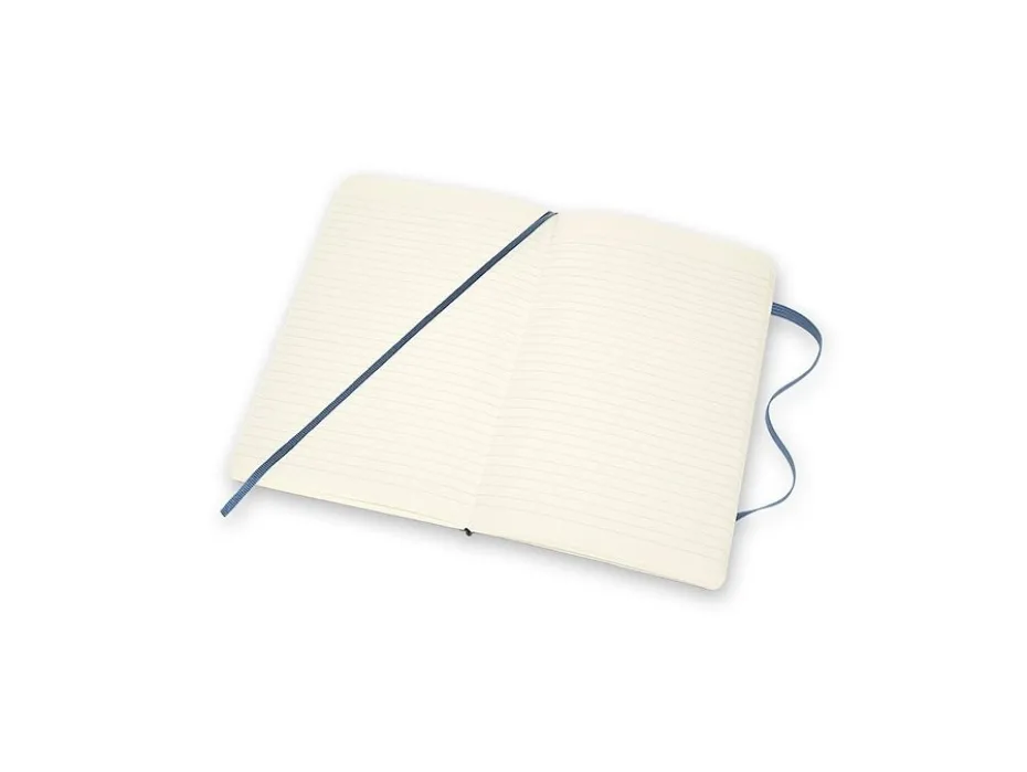 Moleskine Notebook Leather Soft L – Linjert Blue