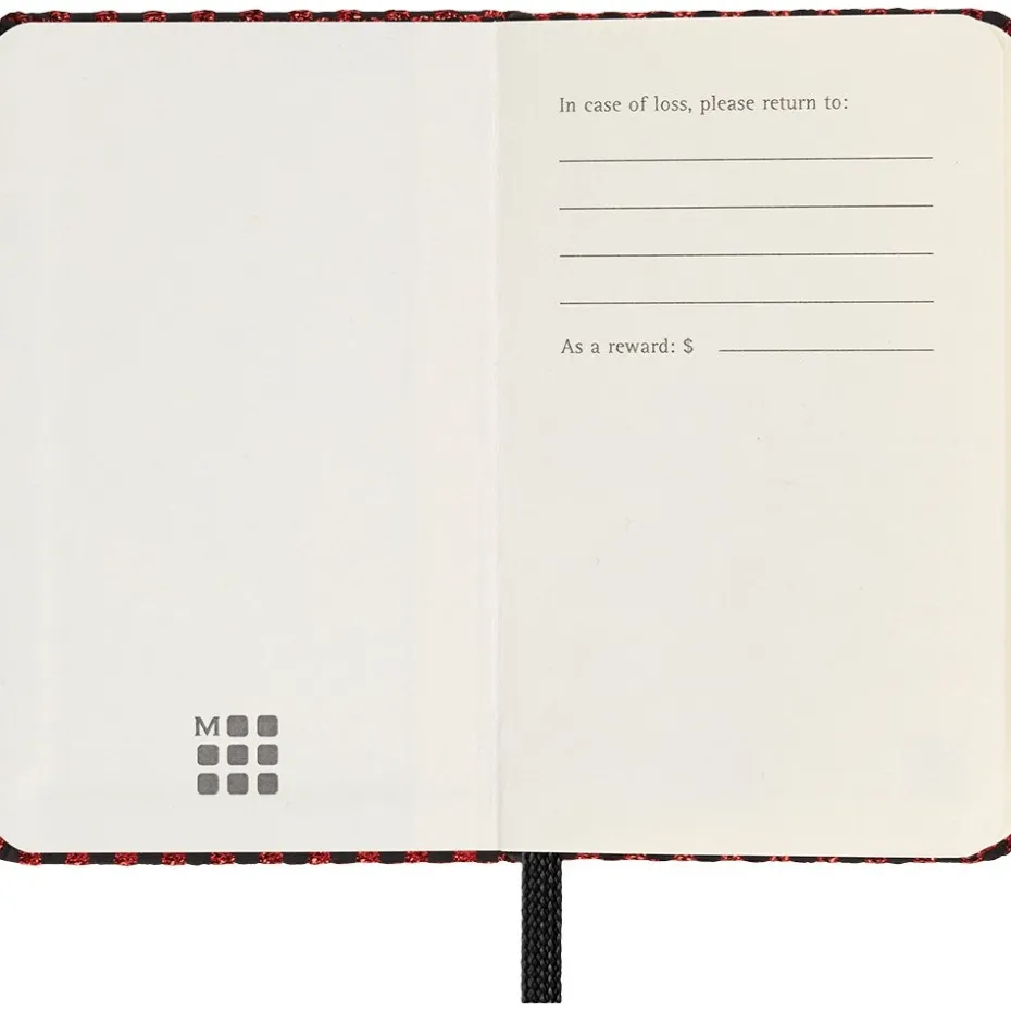 Moleskine Notebook LE Holiday Shine Hard Blank XS Red