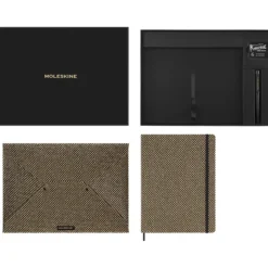 Moleskine Notebook LE Holiday Shine Hard Linjert XL Gold Set