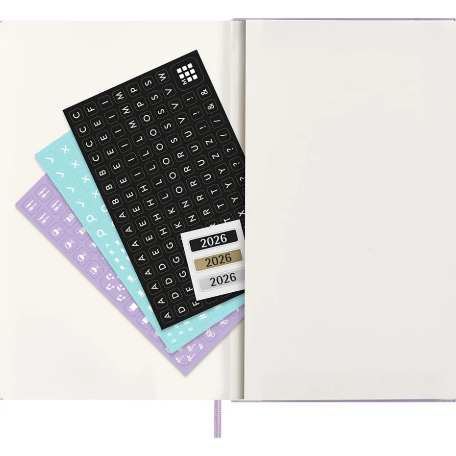 Moleskine Planner 2026 12m Hard L Dag – Pastel Lilac