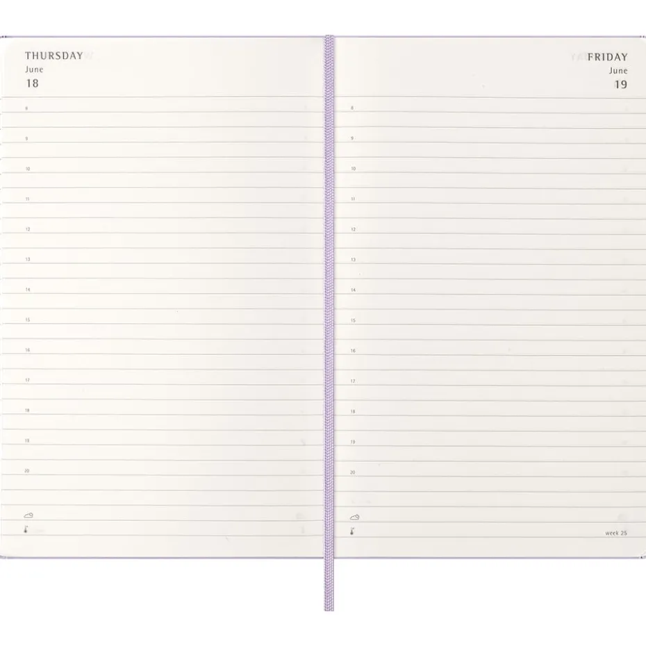 Moleskine Planner 2026 12m Hard L Dag – Pastel Lilac