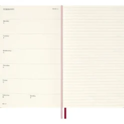 Moleskine Planner 2026/27 18m Hard L Uke Notat – Sakura