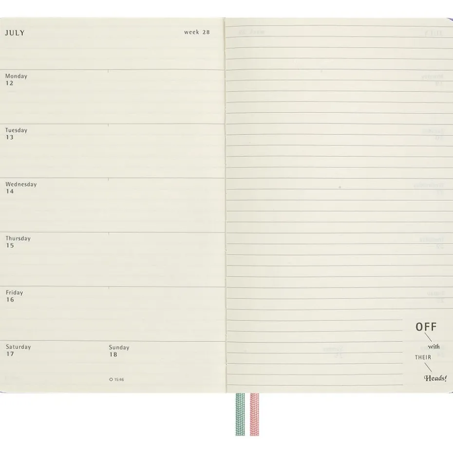 Moleskine Planner 2026/27 18m Hard L Uke Notat – Alice Wond.