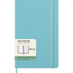 Moleskine Planner 2025/26 18m Hard L Uke Notat – Aqua