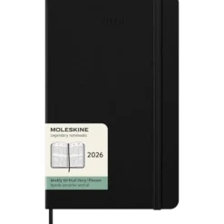Moleskine Planner 2026 12m Hard L Uke Vert – Black