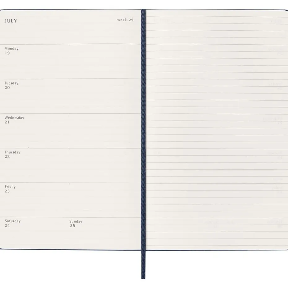 Moleskine Planner 2026/27 18m Hard L Uke Notat – Sap.Blue