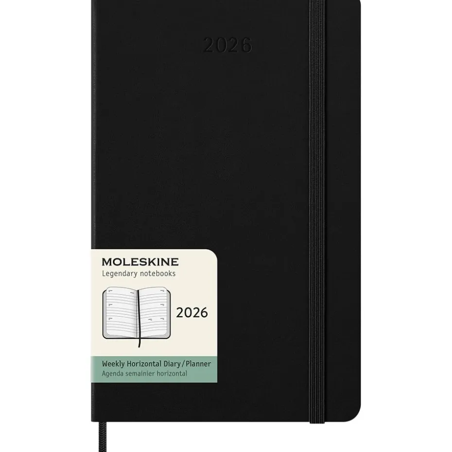 Moleskine Planner 2026 12m Hard L Uke Hor – Black
